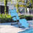 Folding Chaise Lounge Chair For Outside, 2-In-1 Tanning Chair With Pillow & Pocket, Adjustable Pool Chair For Beach, Patio, Lawn, Deck-1574426601-1574426603