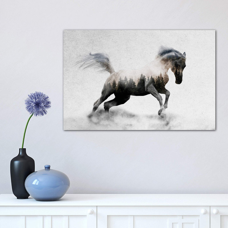 Hest I by Andreas Lie - Wrapped Canvas Print, 30.48 cm H x 45.72 cm W