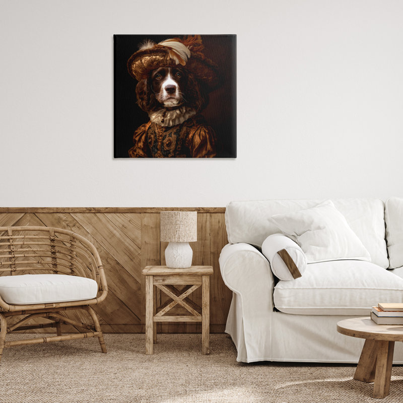 Toile «Canine Crown Prince», conception par Kelley Parker, H 30 po x l 30 po