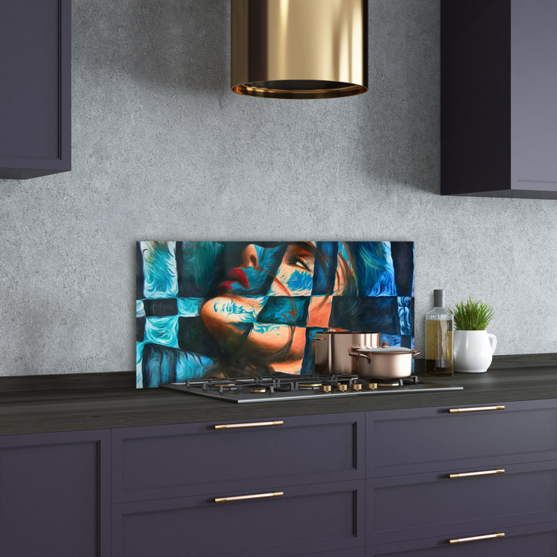 Altheda 50cm W x 100cm L Glass Peel and Stick Panel