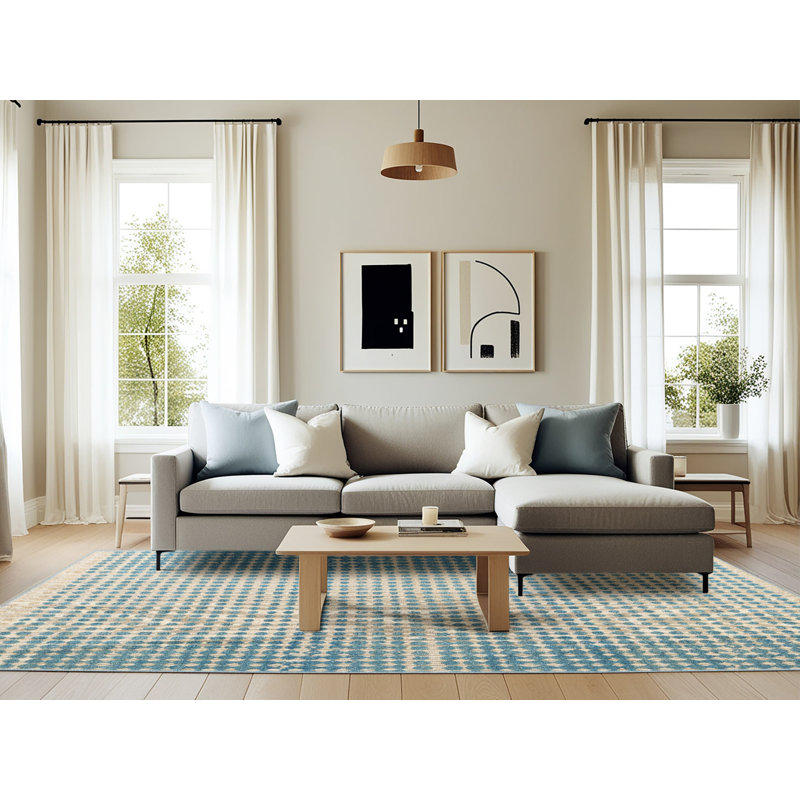 Tapis abstrait moderne 4905, Rectangle 6 pi x 9 pi