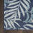 Alizay Floral Polypropylene Indoor/Outdoor Area Rug in White/Navy Blue-1243886824