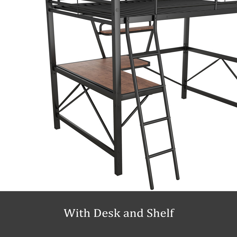Lit mezzanine double Eleazar Kids, Noir