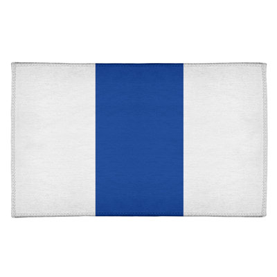 Tapis à rayures en poly-bleu