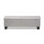 Banc de rangement rembourré en polyester au fini beige gris Ahrens, H 17,32 po x l 52,17 po x P 16,73 po-196630282-210987867