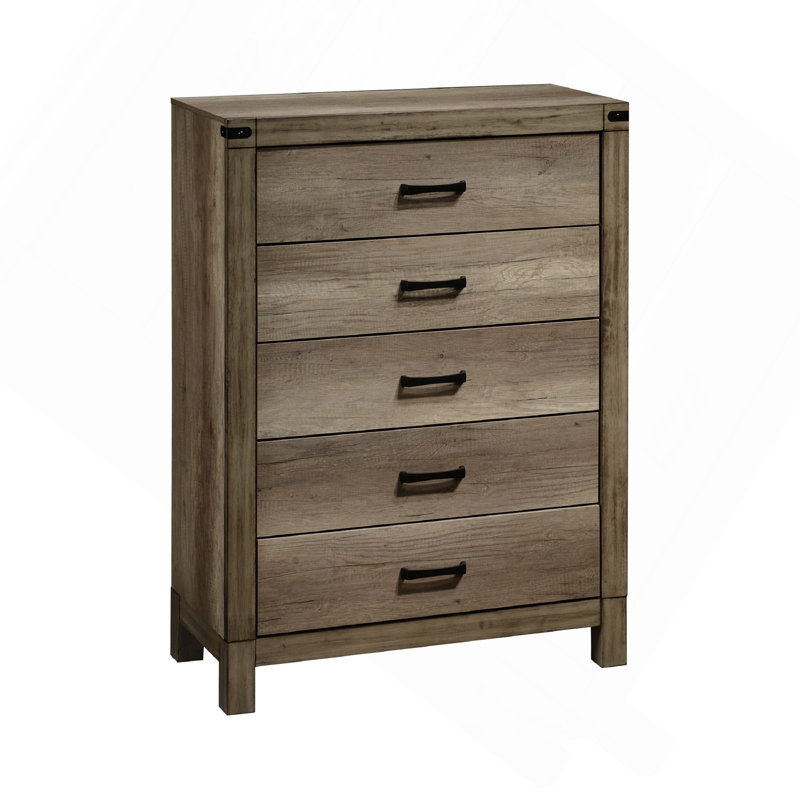 Meubles rustiques en bois massif de 1 chambre à coucher avec commode à cinq tiroirs 1 pièce
