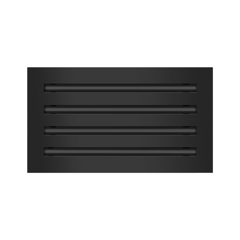 Buildmart - Couvercle de ventilation AC moderne noir 14 x 8 - Diffuseur à fente linéaire standard - Grille de registre