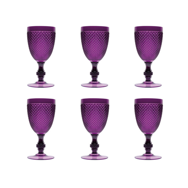 Diamond 390ml Goblet Set, Purple
