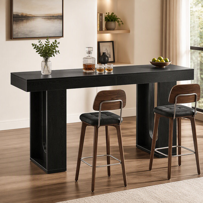 Table de bar 70,9 po, Black