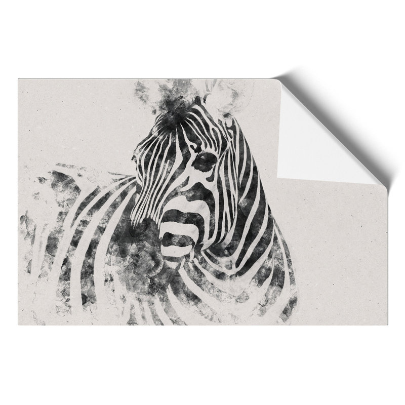 Zebra Watercolour - Frameless Print, 21cm H x 30cm W x 0.1cm D