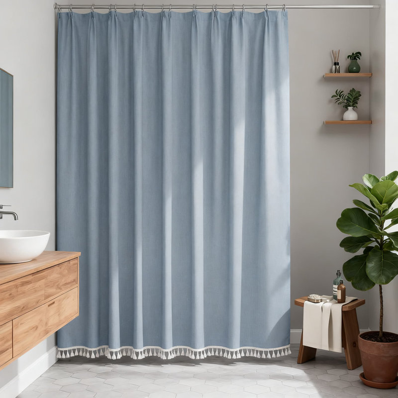 Rideau de douche Farmhouse, Bleu