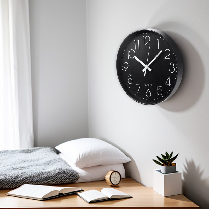 Navit Wall Clock, Black