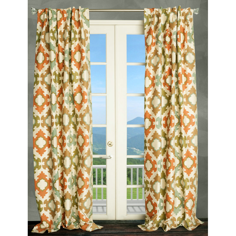 Panneau de rideau simple semi-diaphane avec passe-tringle Collier, l 50 po x L 96 po, Toscane