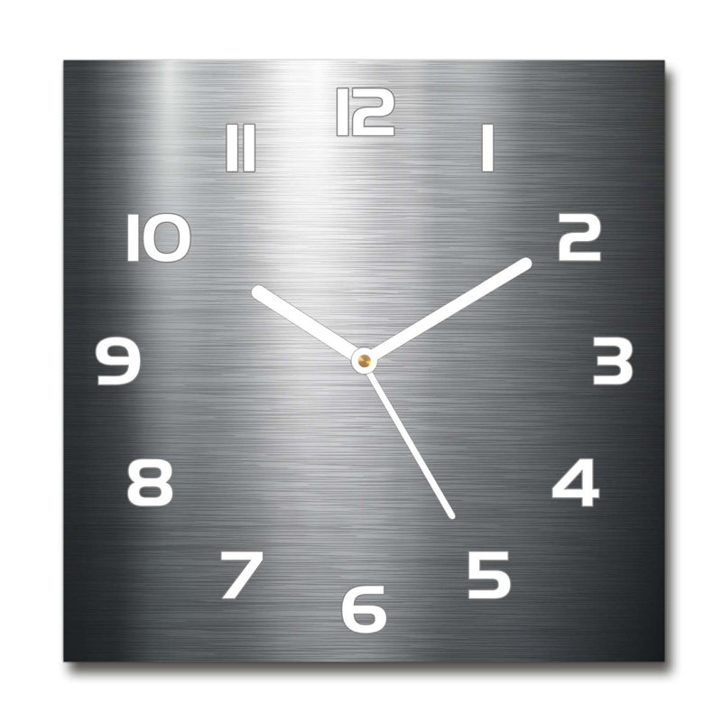Harlay Glass Wall Clock, White/Grey