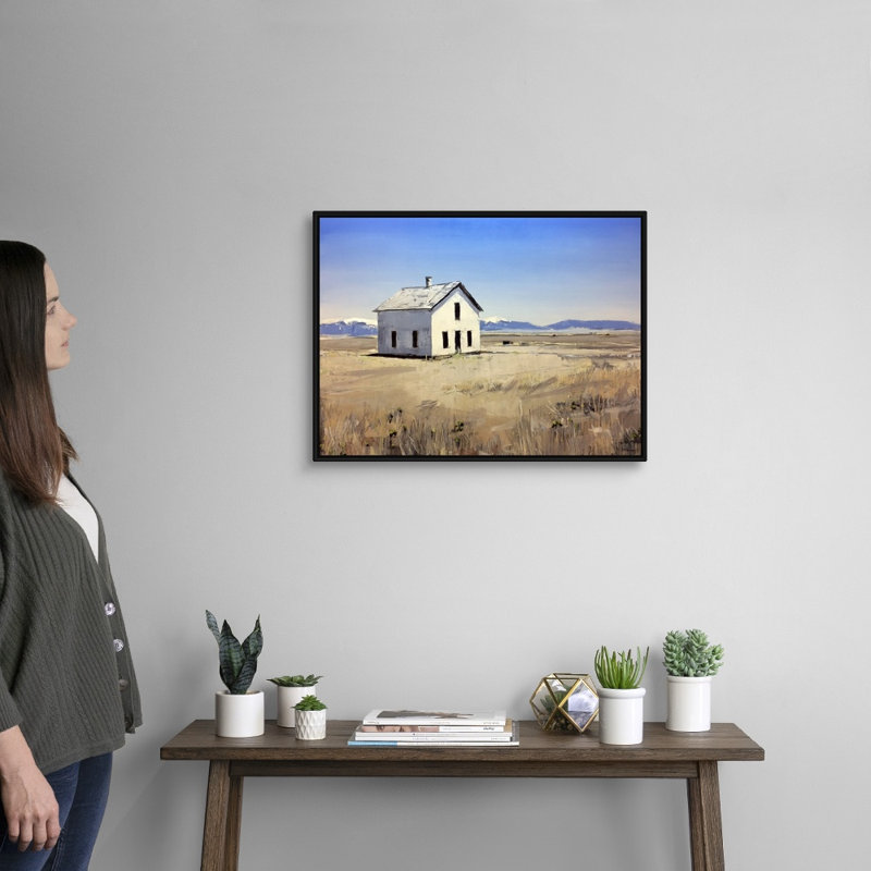 Reproduction d’art sur toile, "Colorado House" par David Shingler, H 20 po x l 26 po x P 1,75 po, Cadre noir
