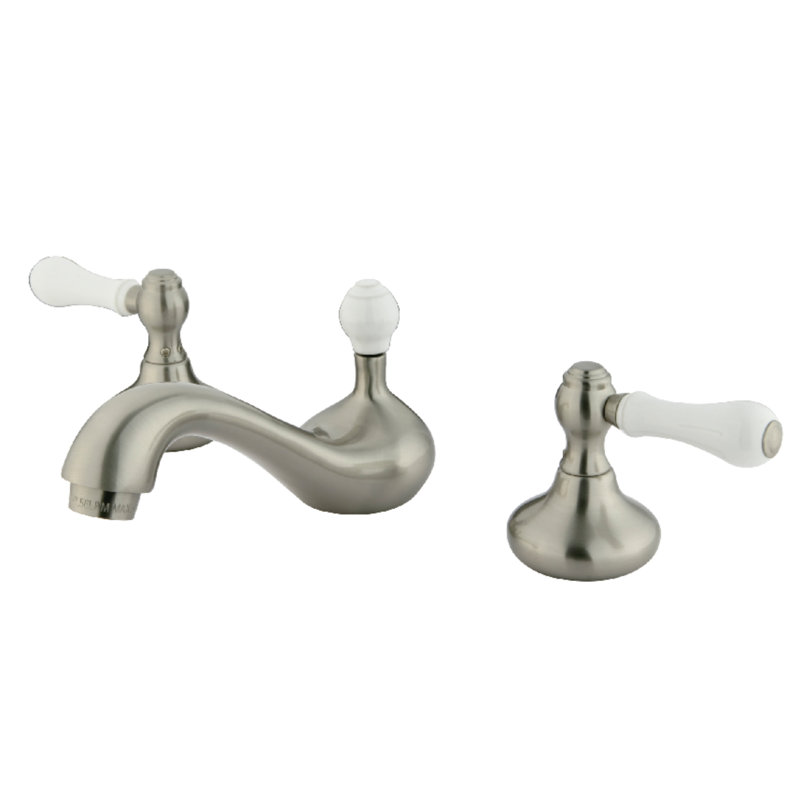 Widespread Bathroom Faucet with Drain Assembly, Polished Chrome