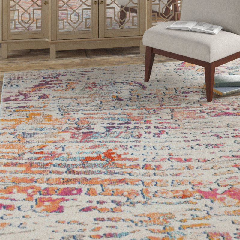 Felty Abstract Area Rug, Rectangle 12' x 15'