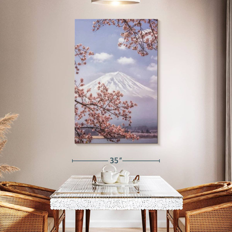 Alvord Mt. Fuji dans les cerisiers en fleurs, H 51 po x l 34 po