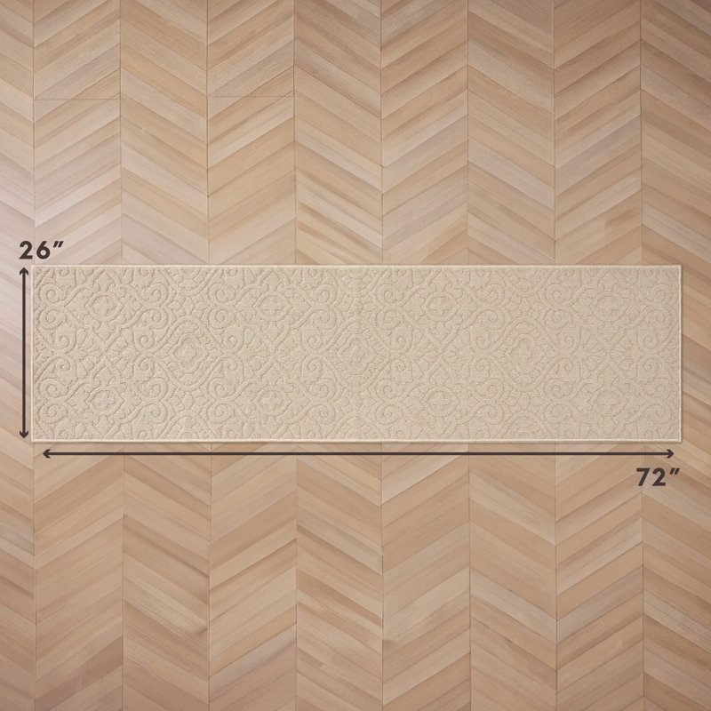 Laura Ashley Feya, Beige, Tapis de couloir 2 pi 2 po x 6 pi