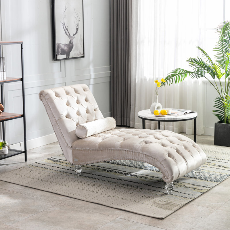 Canapé Leisure avec pieds en acrylique, Beige