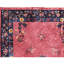 Tapis rose et bleu de haute qualité noué à la main