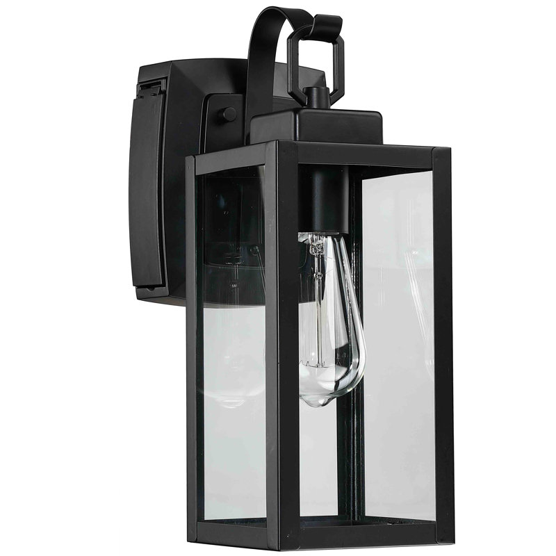 Schlegel Matte Black 34.9cm H Outdoor Wall Lantern