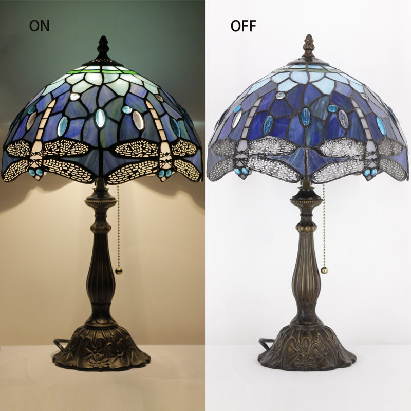 Lampe de table de style libellule Tiffany
