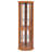 Corner Lighted Curio Cabinet With Adjustable Shelves And Anti-Toppling Device For Safe And Elegant Display-1265691210
