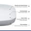 Lavabo de salle de bain semi-encastré en céramique en porcelaine blanche L 20 po x l 15 po
