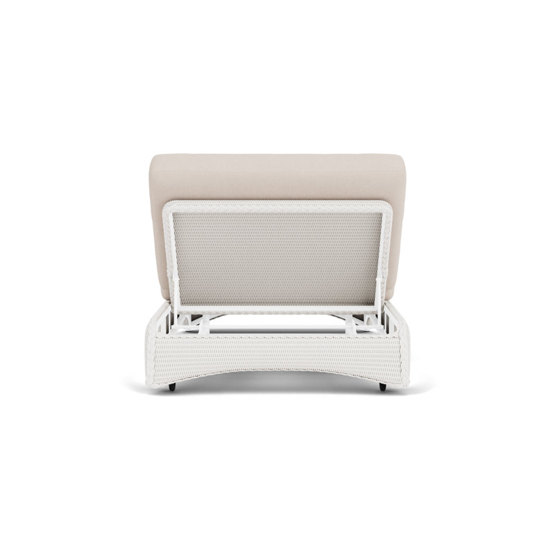 Universal Loom Accessories Outdoor Chaise Lounge, Canvas Birdseye Sunbrella® Canvas, White