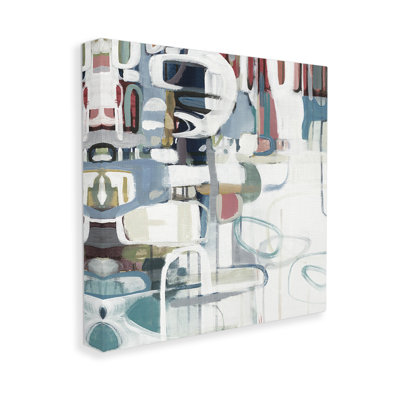 Cadre simple à formes abstraites asymétriques par Lisa Ridgers sur toile