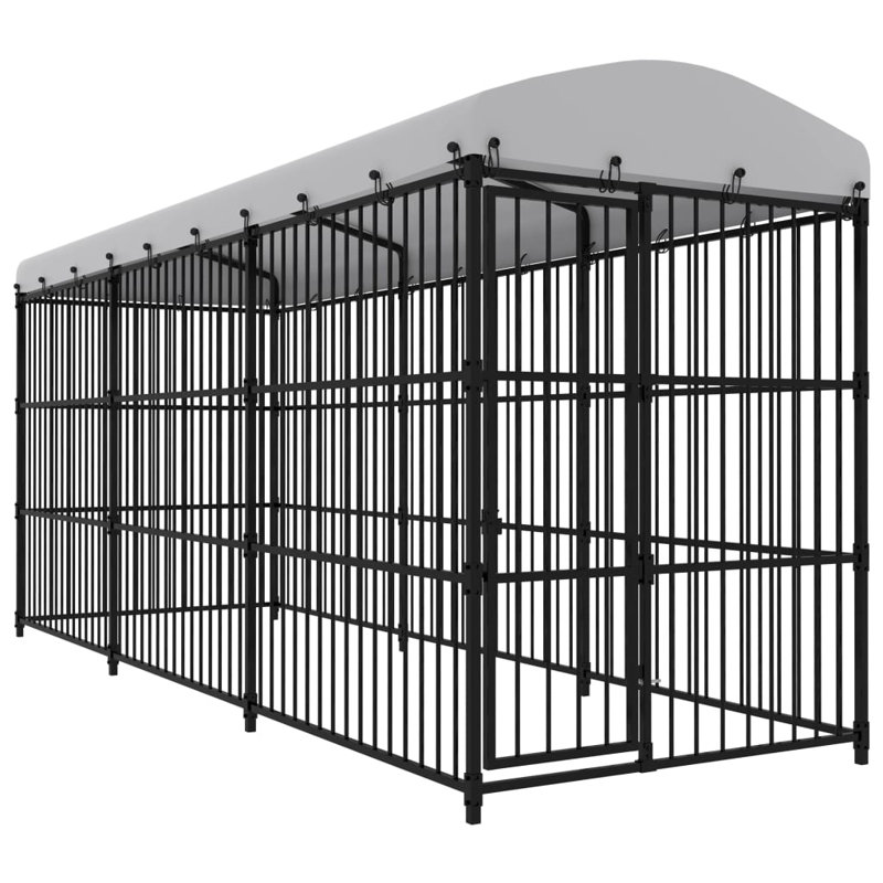 Newbury Steel Kennel With Door, 210cm H x 150cm W x 450cm D