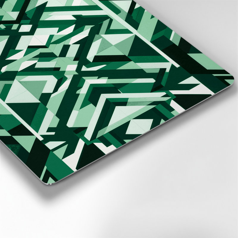 Art mural vert Op Op 53, H 132 po x l 168 po x P 0,05 po