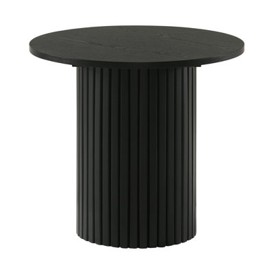 23.9" W Transitional End Table, Black