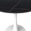  Table de salle à manger Bristol 24 po avec plateau en pierre frittée et base en acier inoxydable blanc - 2 à 3 personnes pour la cuisine et la salle à manger Bristol-128507592-131449005