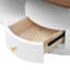 Table basse 2 pièces, table de centre ovale, couleur ronde en bois naturel, construction solide et fiable, rangement, tables, brun blanc antique, assemblage facile, stable