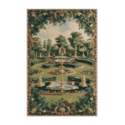 Machine Washable French Brown Area Rug