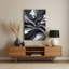 Abstrait paysage, art mural noir en métal 76-473373805