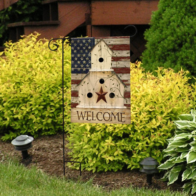 Americana Welcome Patriotic Garden Flag