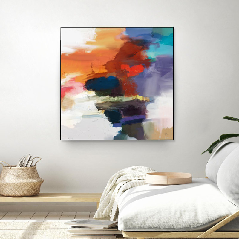 Interplay '', toile encadrée par Giant Art, H 20 po x l 20 po