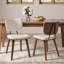 Ensemble de 2 chaises de salle à manger de style moderne Mid-Century de 18,9 po avec coussin de siège rembourré et dossier incurvé-1979328230-1979328235