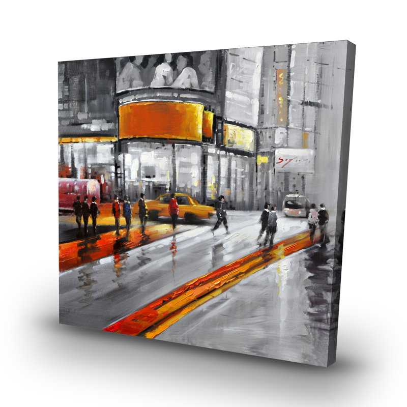 Circulation in times square - 32"x32" art on canvas