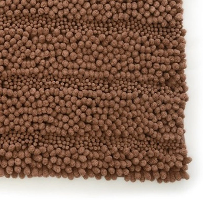 Evyana Non-Slip Bath Rug, 21" W x 34" L, Sand