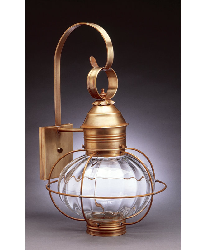Verre à oignon en laiton antique, Laiton antique foncé, Optique, H 12,75 po x l 9 po x P 9 po