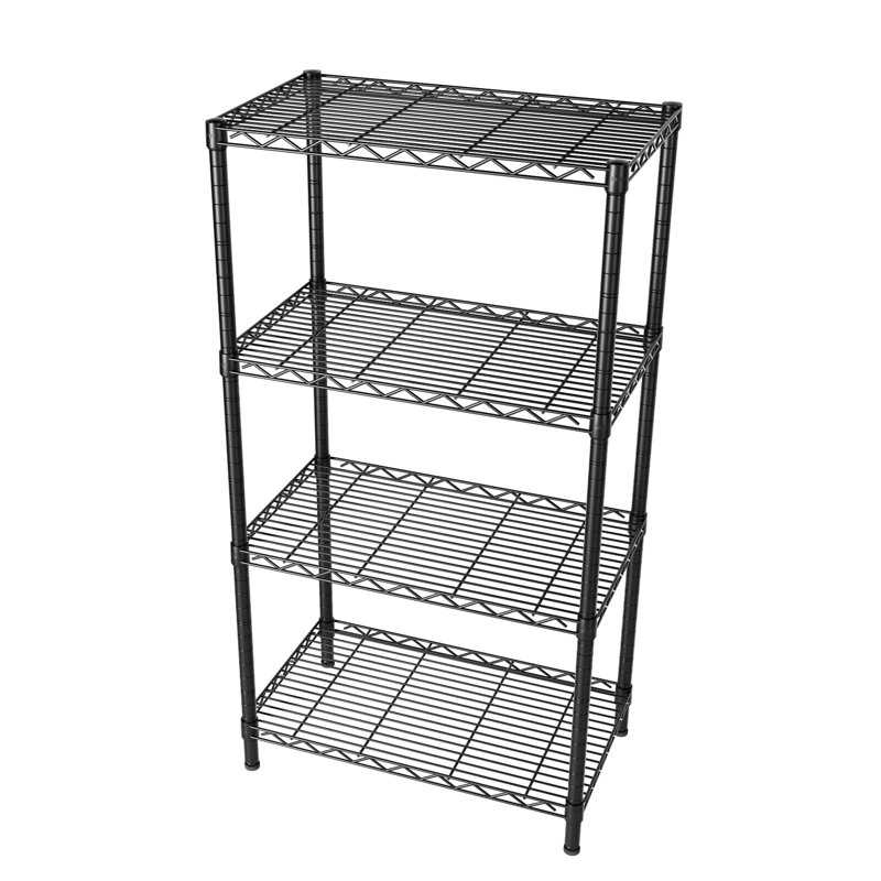 Tablettes de rangement réglables, H 47,2 po x l 23,2 po x P 13,4 po, Noir mat