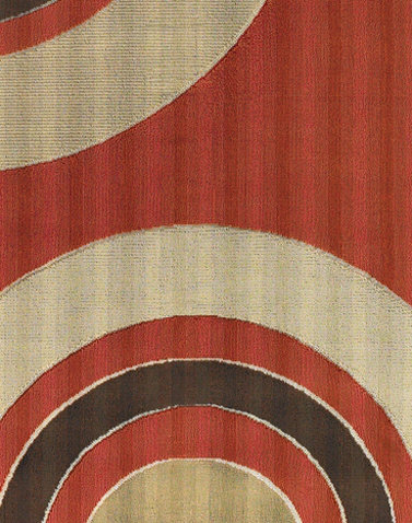 Tapis rouge en polypropylène tissé à la machine Bunce