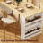 82.7 Inch Kitchen Island With Extendable Table For 2-6, White Cabinet, Double Storage, 2 Ac Outlets, Port, Type-C Open Shelf, Structure 1 , Type-C, Storage Compartment-881291847