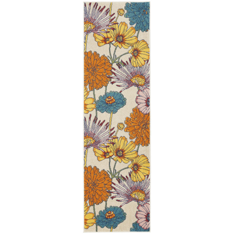 Abruscato Floral Indoor Rug, Runner 2'3" x 7'6"