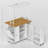 Kitchen Island With Storage Space, Breakfast Bar With Folding Flip-Up Panel, Large Storage Cabinet Shelves And Drawers, Large Coffee Bar Table With Hooks