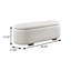 BANC DE 48,4 po AVEC RANGEMENT, BOUCLÉ BEIGE ET NOYER